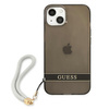 Guess GUHCP13SHTSGSK iPhone 13 mini 5,4" czarny/black hardcase Translucent Stap