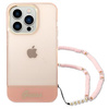Guess GUHCP14XHGCOHP iPhone 14 Pro Max 6,7" różowy/pink hardcase Translucent Pearl Strap