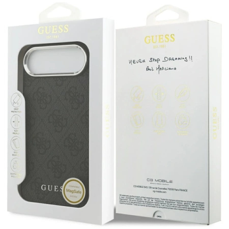 GUESS ETUI CASE DO IPHONE 17 AIR MAGSAFE PU CLASSIC LOGO MAGNETYCZNE