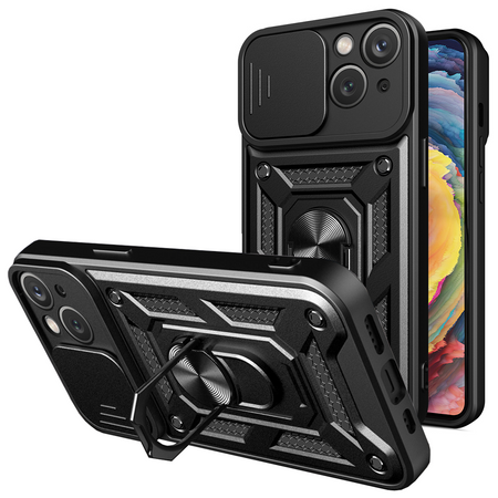 Hybrid Armor Camshield etui Huawei nova Y90 pancerny pokrowiec z osłoną na aparat czarne