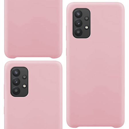 Silicone Case elastyczne silikonowe etui pokrowiec Samsung Galaxy A03s różowy