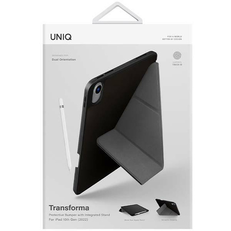 Etui Uniq Transforma na iPad 10 gen. (2022) Antimicrobial - czarne