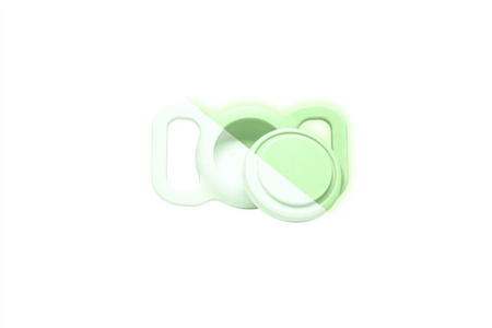 Mobile Origin AirTag Pet Collar, luminous green