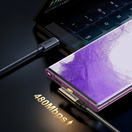 JOYROOM GAMINGOWY KABEL USB-C DO USB-C 100W 1.2M KĄTOWY DO TELEFONÓW GIER