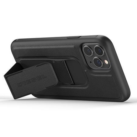 Diesel Grip Case Leather Look iPhone12/12 Pro czarny/black 42534