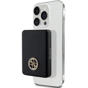 GUESS POWERBANK DO MAGSAFE IPHONE 12 13 14 15 Z LOGO METALOWYM 4G STRASSED