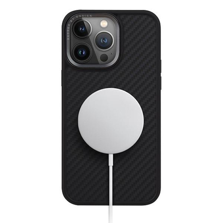 UNIQ etui Keva iPhone 15 Pro Max 6.7" Magclick Charging czarny/carbon black