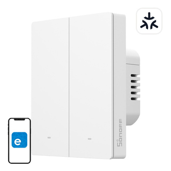 SONOFF INTELIGENTNY PRZEŁĄCZNIK M5-2C-80W WIFI DO SMART HOME Z MATERIAŁEM