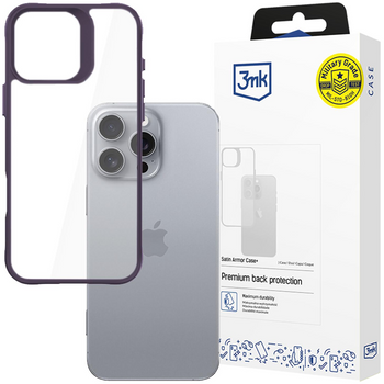 Apple iPhone 16 Pro - 3mk Satin Armor Case+ Purple