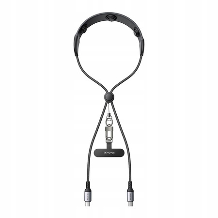 MCDODO 3W1 KABEL USB-C SMYCZ DO TELEFONU NA SZYJE MASAŻER KARKU 100W
