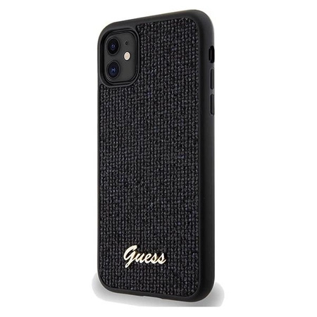 Etui Guess Disco Metal Script na iPhone 11 / Xr - czarne