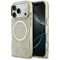 Etui Guess IML Peony Dot MagSafe do      iPhone 17 Pro beżowy