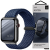 UNIQ pasek Aspen Apple Watch 40/38/41mm Series 4/5/6/7/8/SE/SE2 Braided niebieski/oxford blue