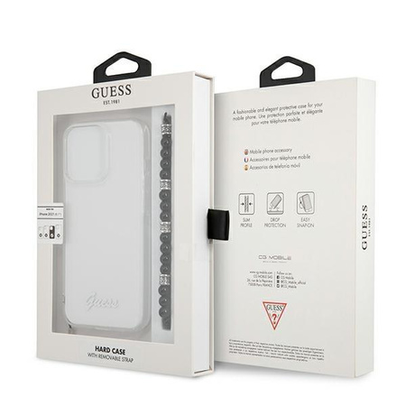 Guess GUHCP13LKPSBK iPhone 13 Pro / 13 6,1" Transparent hardcase Black Pearl