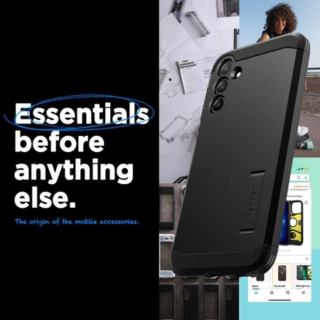 Etui Spigen Rugged Armor na Samsung Galaxy A15 4G / 5G - czarne