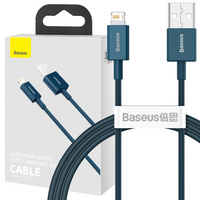 Baseus Superior kabel USB - Lightning 2,4A 1 m Niebieski (CALYS-A03)