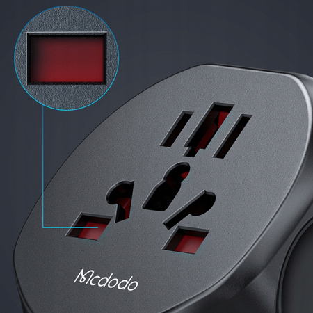 MCDODO UNIWERSALNY ADAPTER PODRÓŻNY PRZEJŚCIÓWKA EU DO EU US UK AU CN 2500W