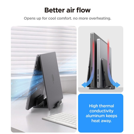 SPIGEN LD208S4 VERTICAL LAPTOP STAND SPACE GREY
