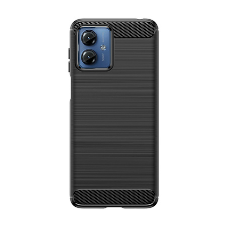 Etui silikonowe Carbon Case do Motorola G14 - czarne