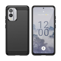 Etui silikonowe Carbon Case do Nokia X30 - czarne