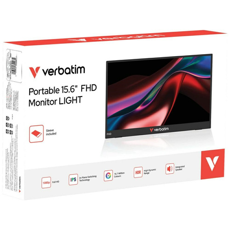 Monitor przenośny Verbatim LIGHT 15,6"   FHD czarny 32401