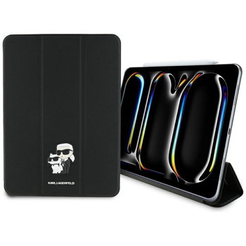Karl Lagerfeld KLFC11PM24SAKCK iPad Pro  11 2024 Book Cover czarny/black Saffiano Magnetic Karl &Choupette