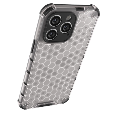 HURTEL ETUI PANCERNE HONEYCOMB DO IPHONE 14 PRO MAX PRZEZROCZYSTE HYBRYDOWE