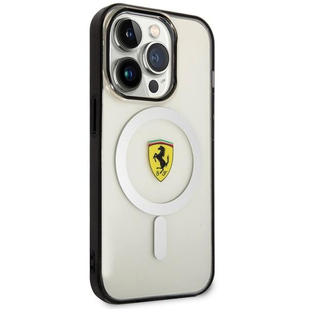 Etui Ferrari FEHMP14LURKT na iPhone 14 Pro przezroczysty/- przezroczyste hardcase Outline Magsafe