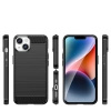 HURTEL CARBON CASE ELASTYCZNY POKROWIEC DO IPHONE 14 PLUS ŻELOWY NA TYŁ