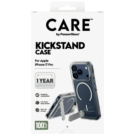 Etui CARE by PanzerGlass Feature w. Kickstand MagSafe na iPhone 17 Pro - przezroczyste