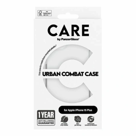 Etui CARE by PanzerGlass Urban Combat Case na iPhone 15 Plus - przezroczyste