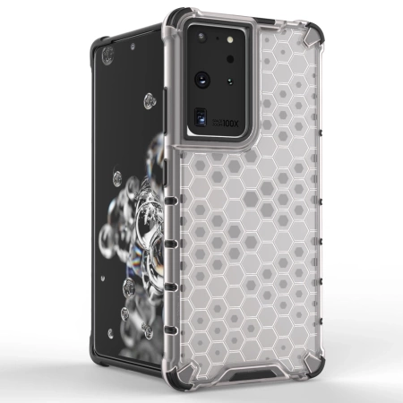 HURTEL ETUI PANCERNE DO SAMSUNG GALAXY S22 ULTRA HONEYCOMB Z ŻELOWĄ RAMKĄ