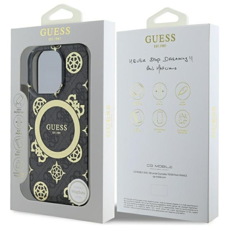 GUESS ETUI HARDCASE DO IPHONE 16 PRO MAX 6.9 DO MAGSAFE PEONY ON 4G