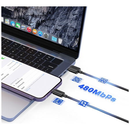 USAMS KABEL LIGHTNING DO USB-A 2.4A DO TELEFONÓW IPHONE 2M SZYBKIE