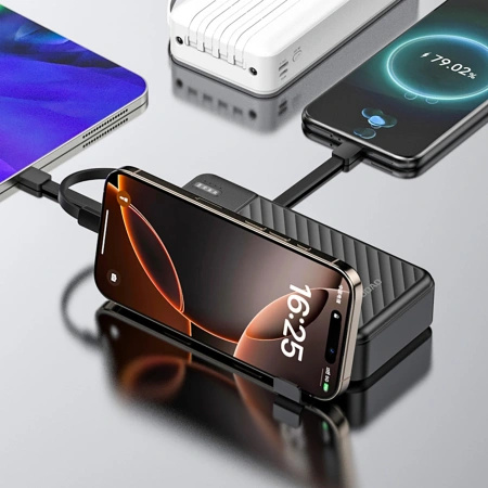 DUDAO POWERBANK K11 PRO 20000MAH Z WBUDEDOWNYMI KABLAMI DO TELEFONÓW