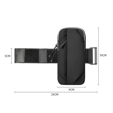 Saszetka Wozinsky WSDB-B armband opaska na ramię na telefon do biegania - czarna