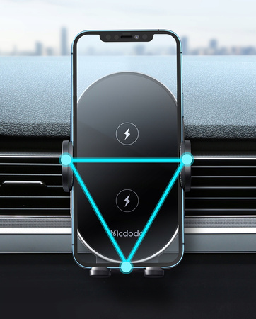 MCDODO UCHWYT SAMOCHODOWY DO TELEFONU SZYBKA ŁADOWARKA INDUKCYJNA QI 15W