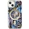 Etui Guess GUHMP14SHLEOPWB na iPhone 14 - niebieskie Leopard MagSafe