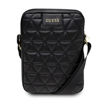 Guess Torba GUTB10QLBK 10 czarna/blackQuilted Tablet Bag
