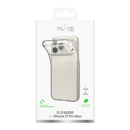 PURO ETUI 0.3 NUDE ULTRA-SLIM TPU DO IPHONE 17 PRO MAX PRZEZROCZYSTE