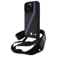 BMW BMHCP16X23PSVTK iPhone 16 Pro Max    6.9 czarny/black hardcase M Edition Carbon Tricolor Lines & Strap
