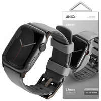 UNIQ pasek Linus Apple Watch Series 4/5/6/7/8/SE/SE2/Ultra 42/44/45mm. Airosoft Silicone szary/chalk grey