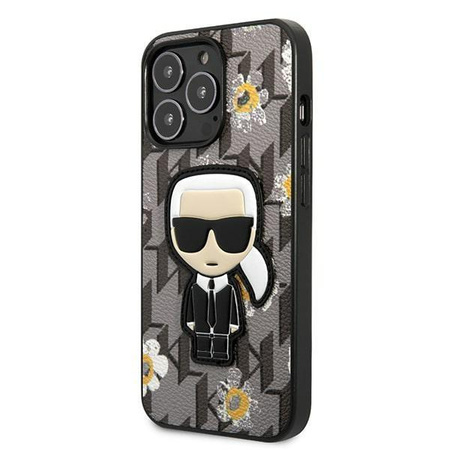 Karl Lagerfeld KLHCP13LPMNFIK1 iPhone 13 Pro / 13 6,1" szary/grey Flower Ikonik Karl