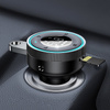 Baseus Enjoy transmiter FM ładowarka samochodowa LED 2x USB / 3,5mm jack bezprzewodowy odtwarzacz MP3 Bluetooth 5.0 3.4A czarny (CCLH-01)