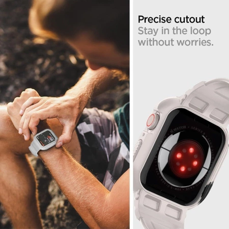 Etui Spigen Rugged Armor Pro na Apple Watch 4 / 5 / 6 / 7 / 8 / 9 / SE (44 / 45 mm) - beżowe