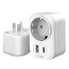 TECH-PROTECT TA100 TRAVEL ADAPTER US TO EU WHITE