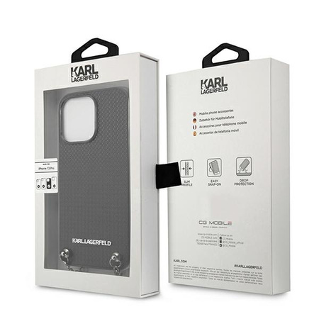 KARL LAGERFELD KLHCP13XPMK ETUI DO IPHONE 13 PRO MAX 6,7 HARDCASE SKÓRZANE