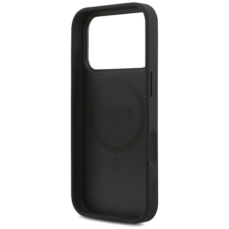 Etui Guess 4G Strap Triangle Logo        MagSafe do iPhone 17 Pro czarny