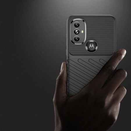 Thunder Case elastyczne pancerne etui pokrowiec Motorola Moto G Power 2022 czarny
