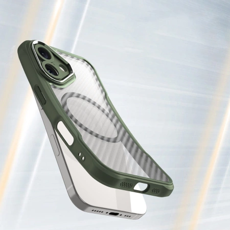 HURTEL ETUI SILIKONOWE CASE POKROWIEC DO MAGSAFE IPHONE 16 ZIELONE LEADING